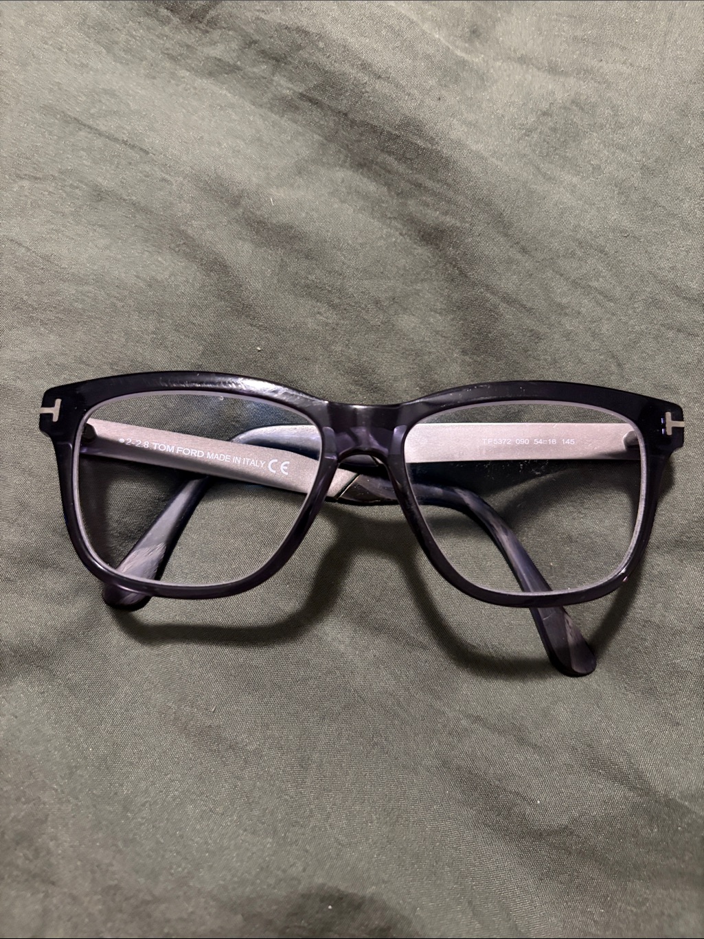 Tom Ford Matte Black Rectangular Optical Frames